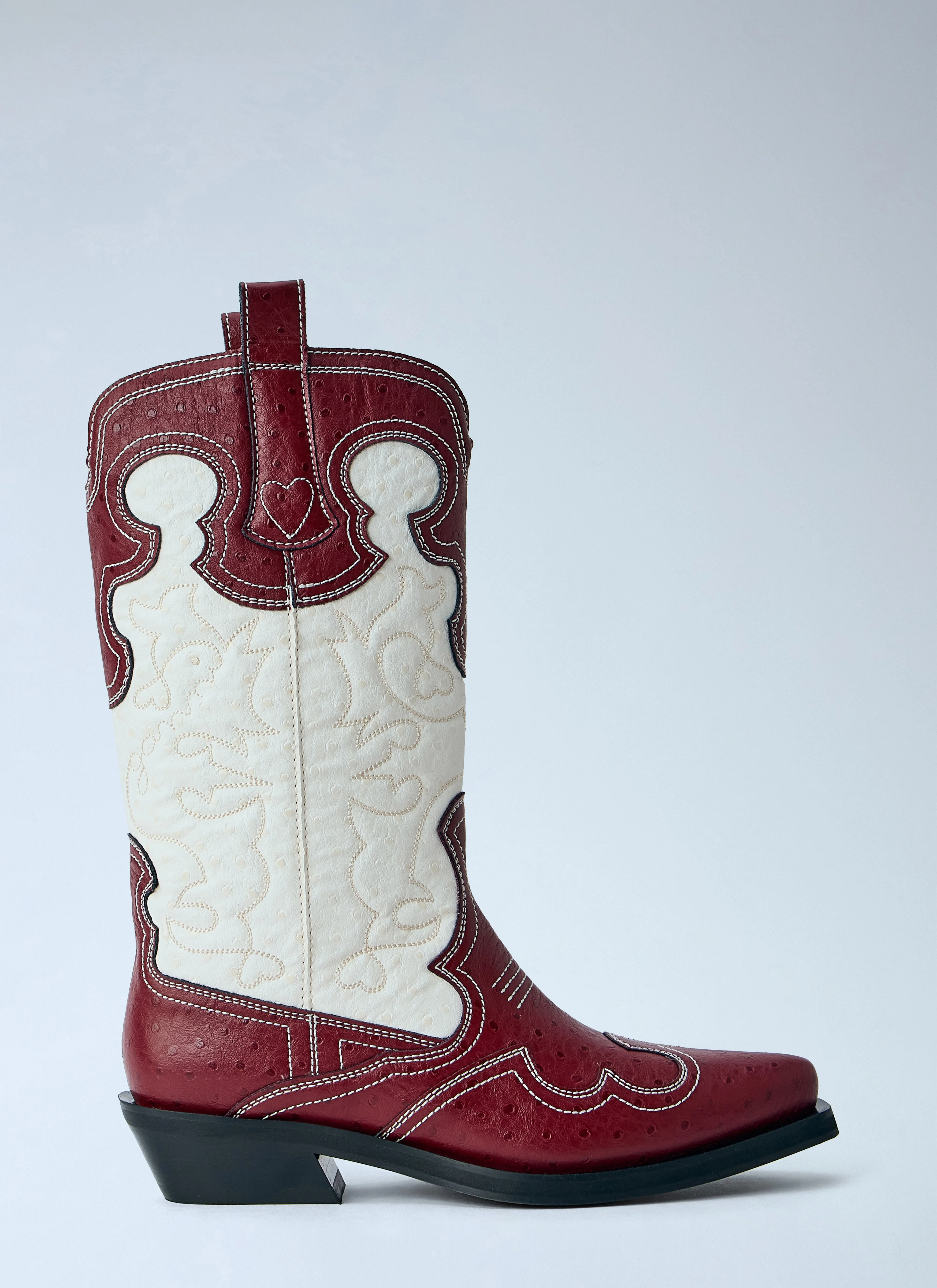Mid Shaft Embroidered Western Boots - 1