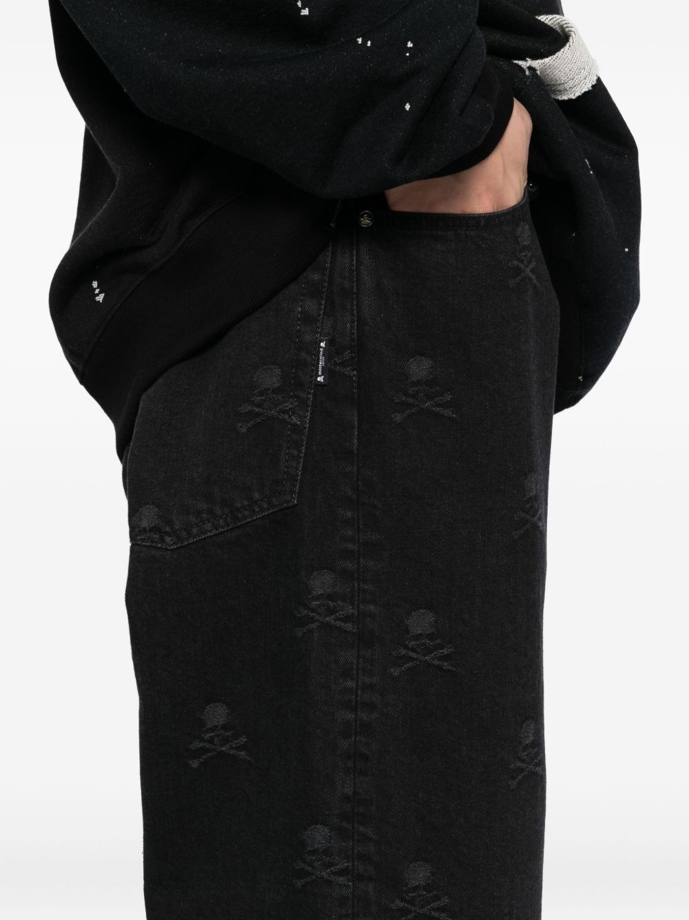 logo-embroidered jeans - 5
