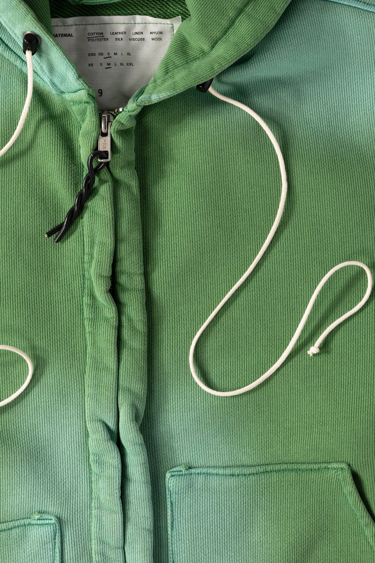 Fitted Zip Hoodie - Sun Faded Green - 2