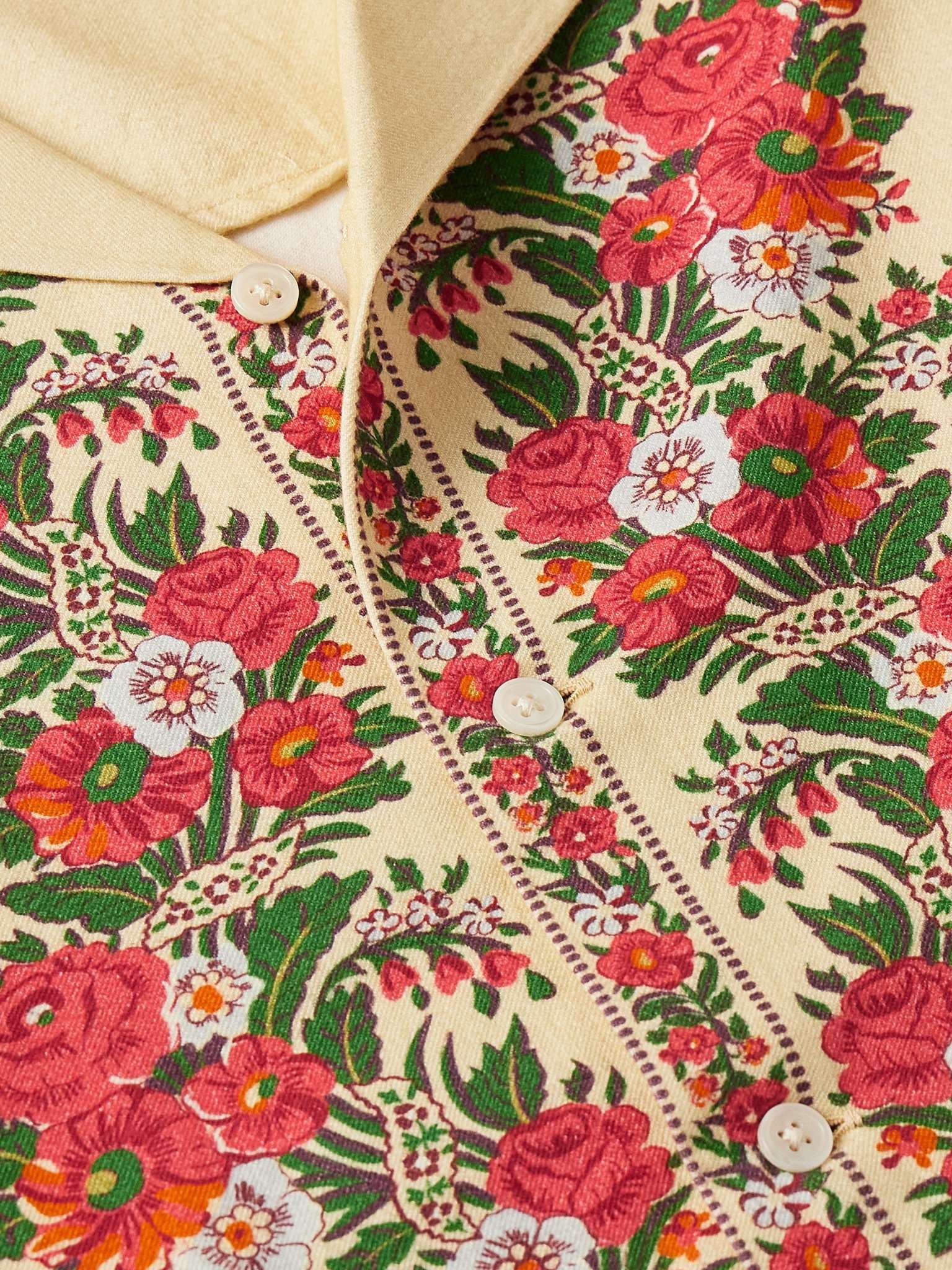 Winter Bouquet Camp-Collar Floral-Print Cotton-Twill Shirt - 4