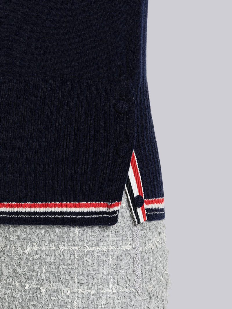 Fine Cashmere 3/4 Sleeve Tipping Pullover 5