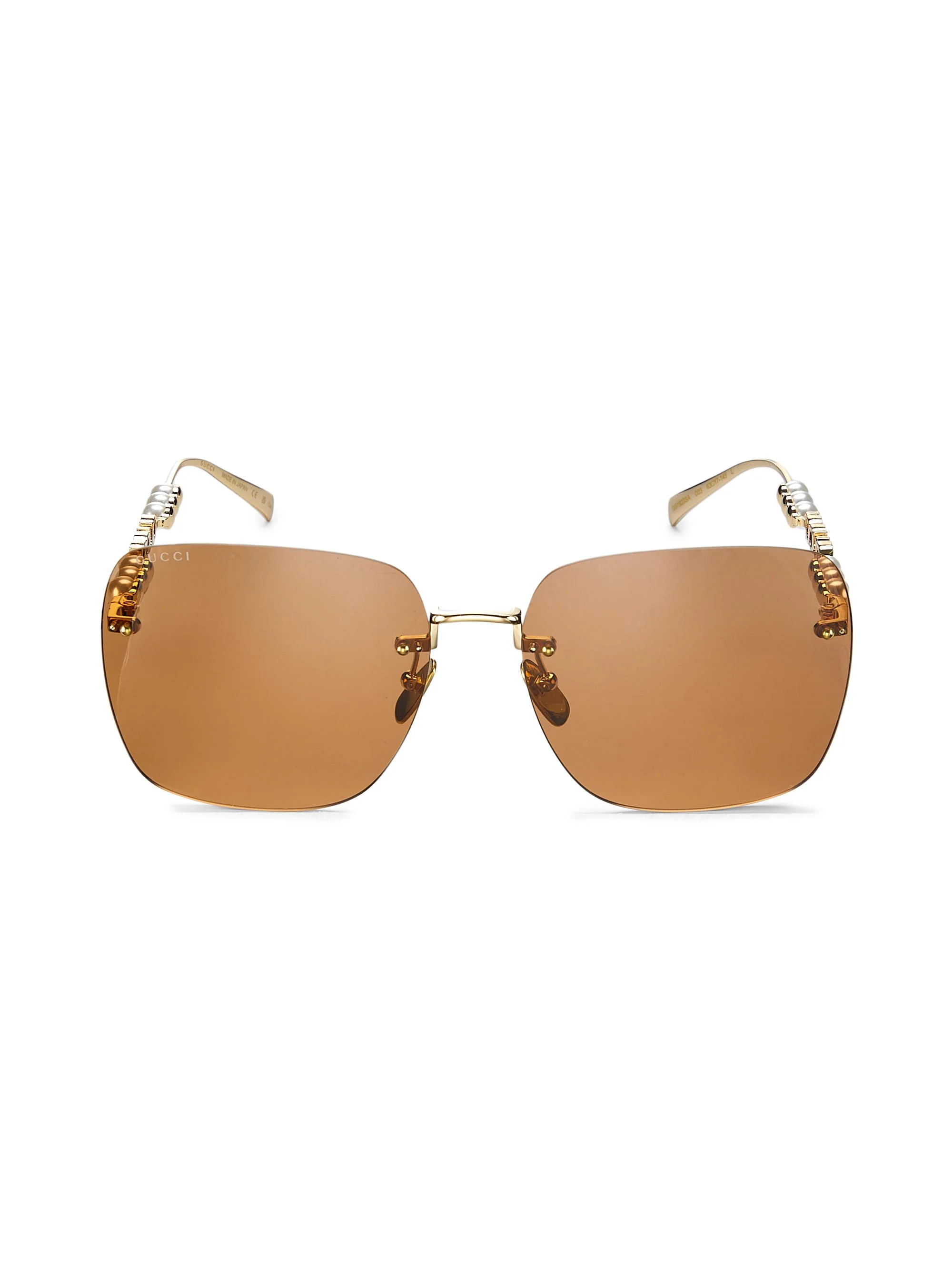 Women's Fashion Show 63MM Square Sunglasses - Gold - 1