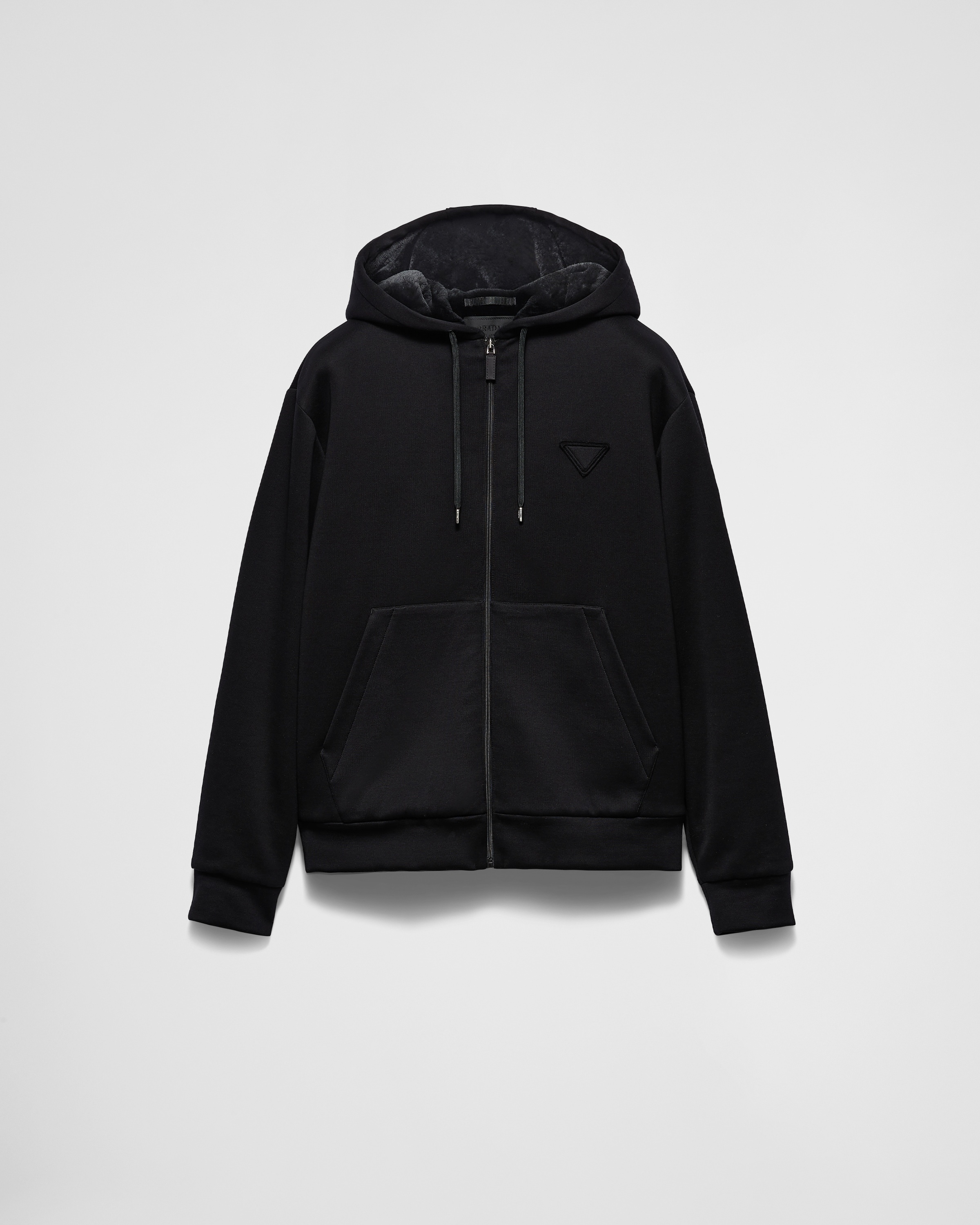 Technical fleece hooded cardigan - 1