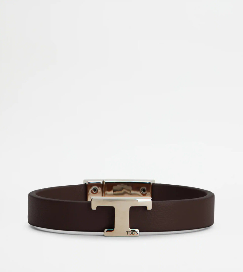 T TIMELESS BRACELET IN LEATHER - BROWN 1