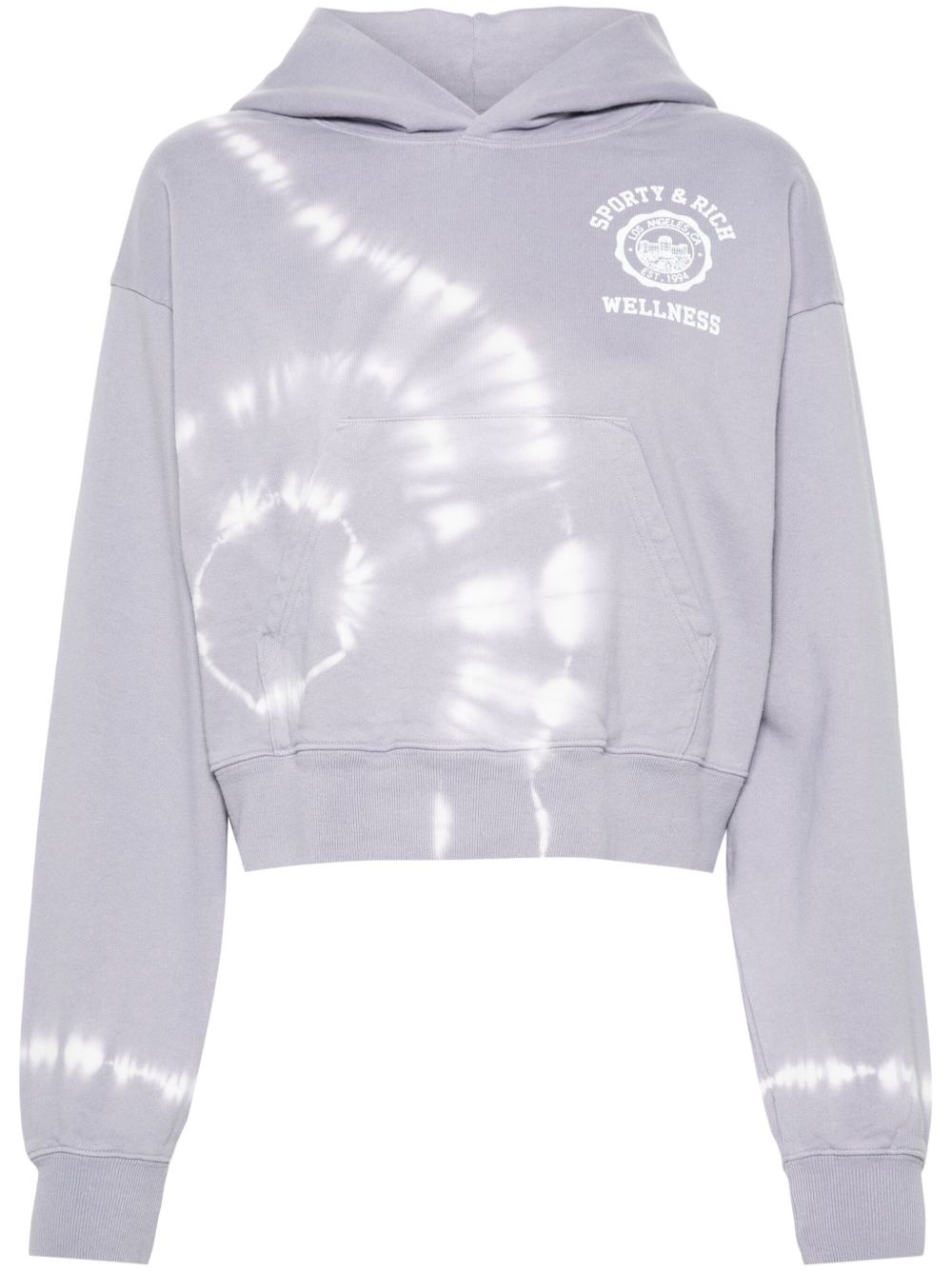 logo-print cropped hoodie - 1