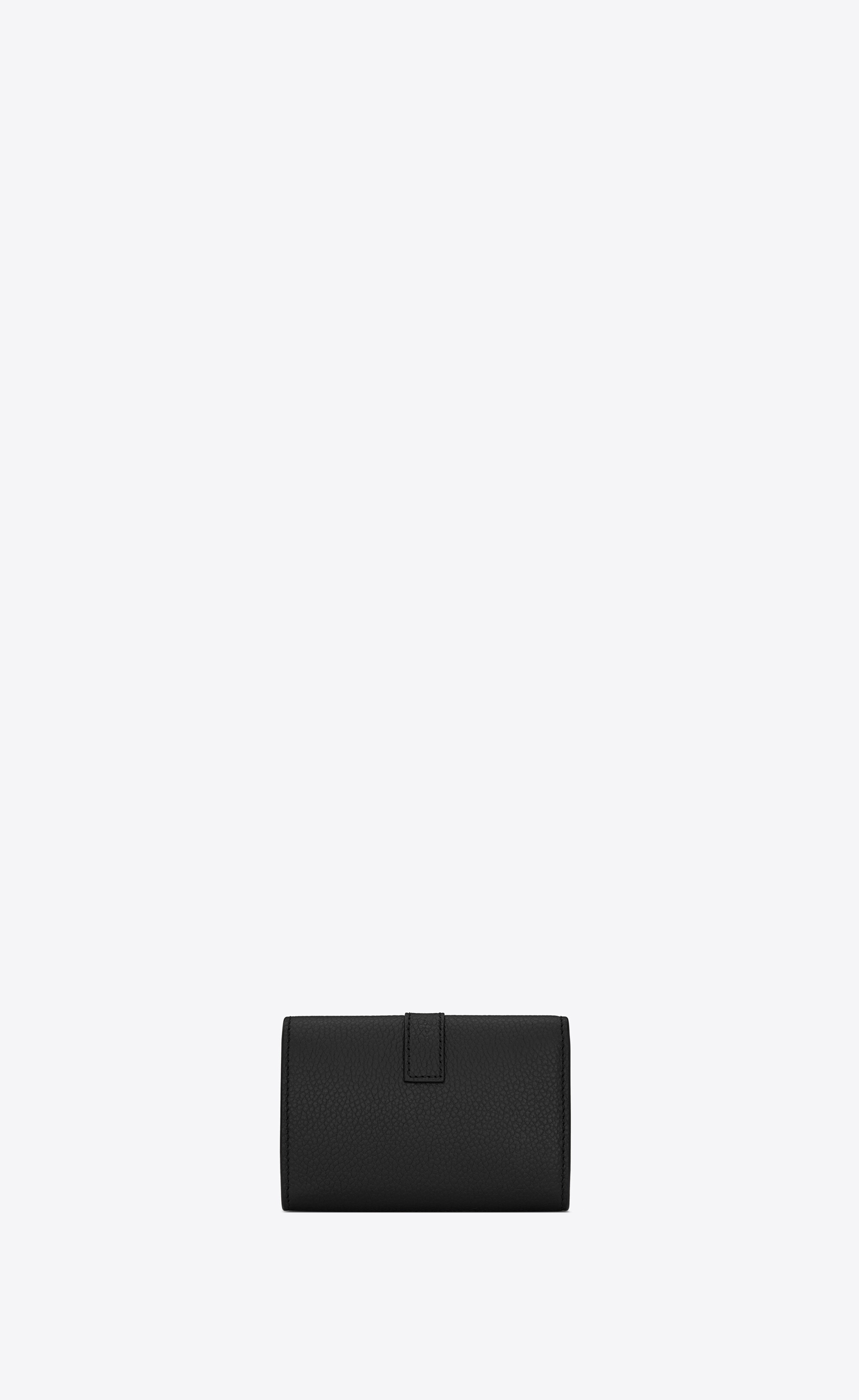 ysl line key case in grained leather - 2