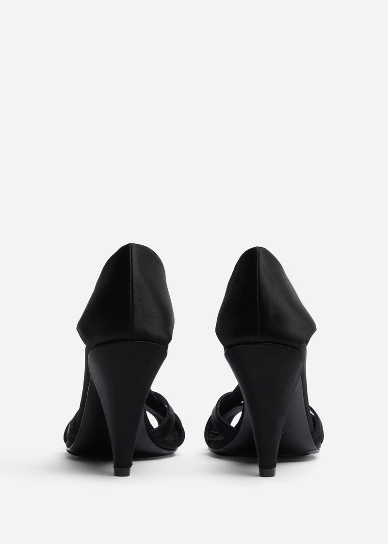 Open Toe Heeled Sandal in Satin 3