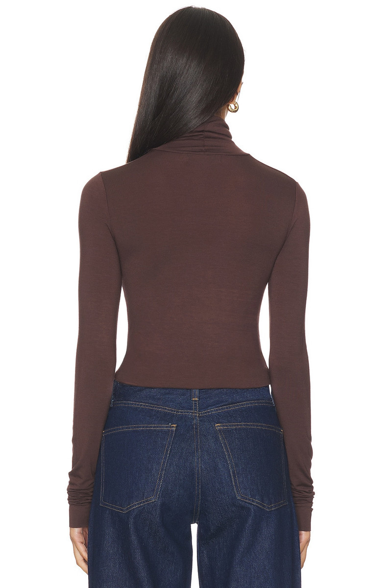 ÉTERNE Cropped Fitted Turtleneck Soft Jersey Top outlook