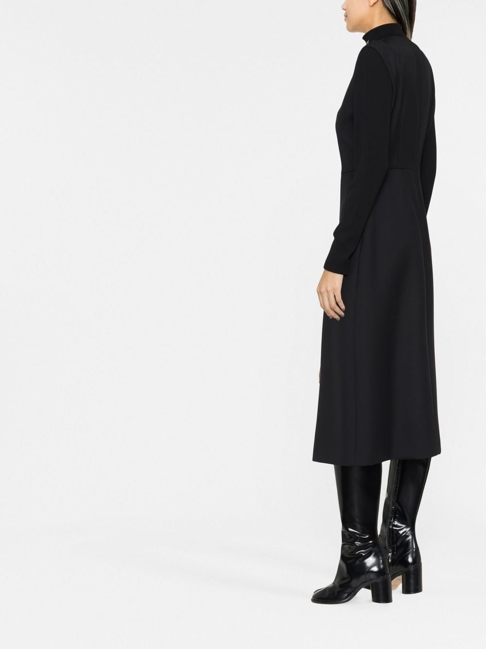logo long-sleeve dress - 3