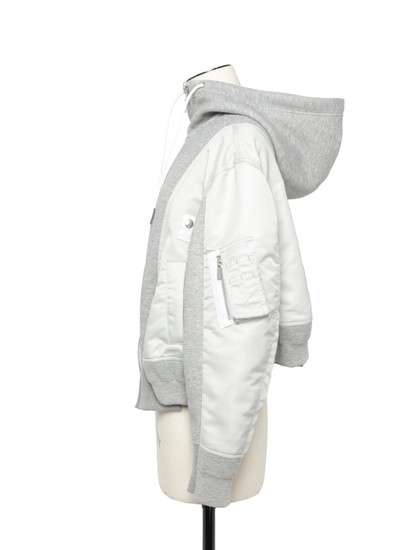 sacai Nylon Twill x Sponge Sweat Hoodie outlook