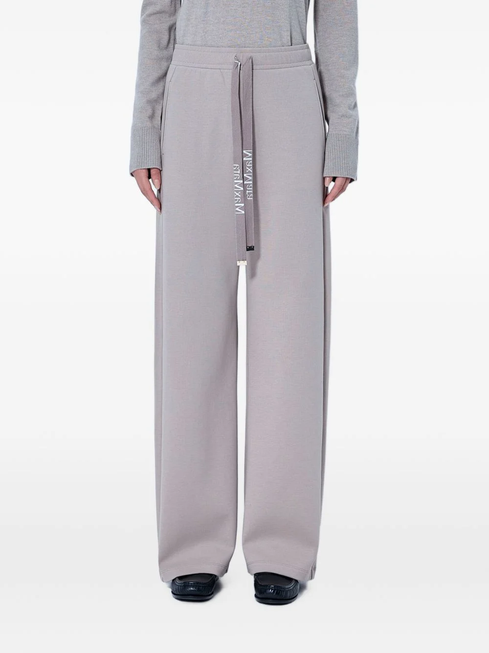 wide-leg drawstring track pants - 1