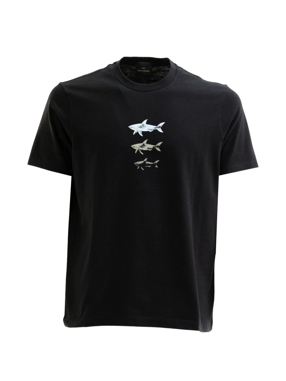 shark-print T-shirt - 1