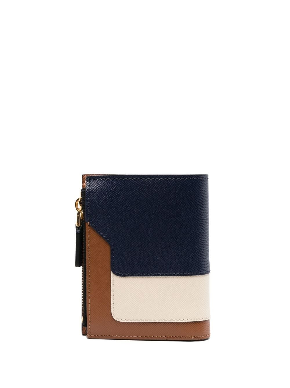 colour-block leather wallet - 2