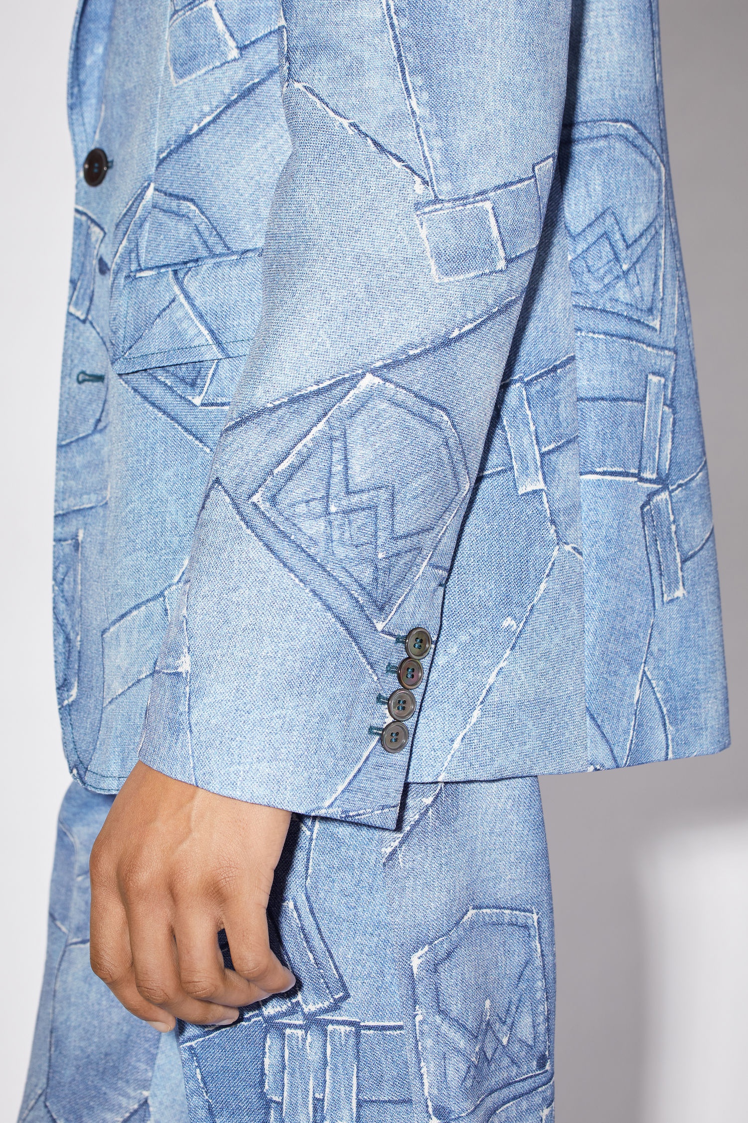 Denim print jacket - Indigo blue - 6