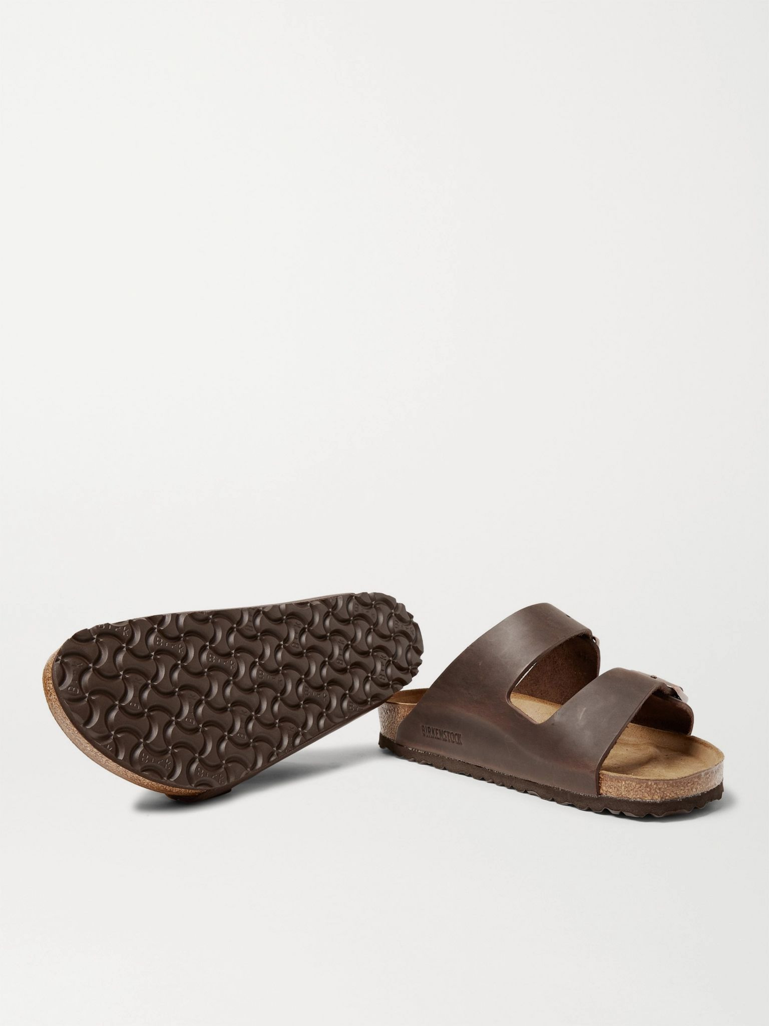 Arizona Oiled-Leather Sandals Dark brown - 6