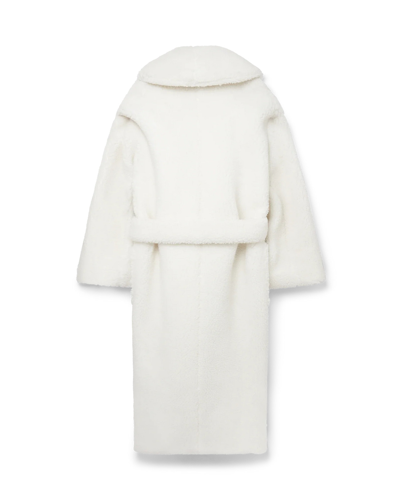 Off-White Faux Shearling Robe Coat - 4