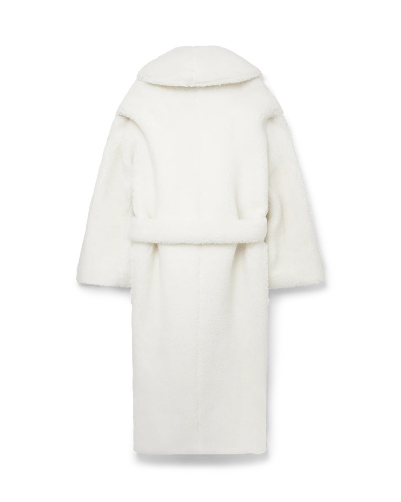 Off-White Faux Shearling Robe Coat 4