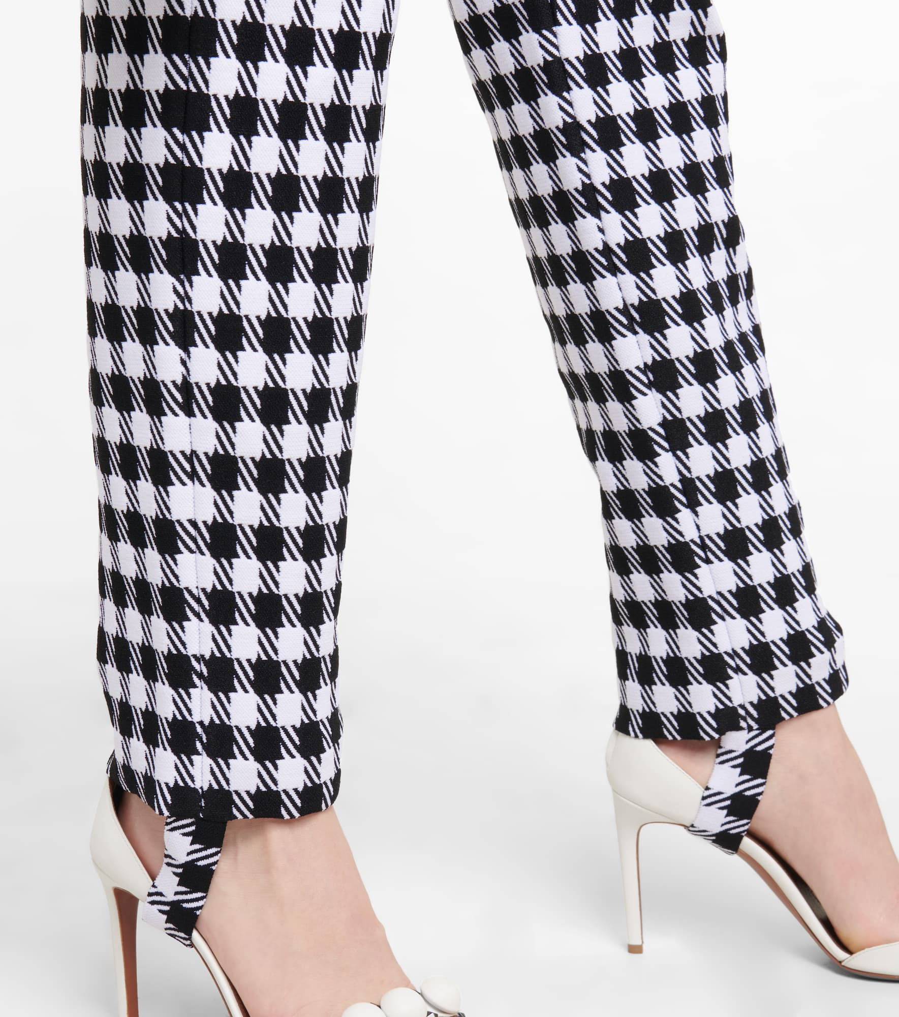 High-rise checked stirrup pants - 5