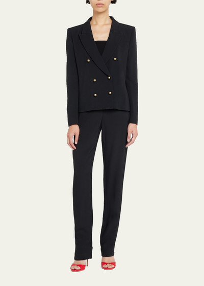 GIORGIO ARMANI Cady Cropped Jacket w/ Button Detail outlook