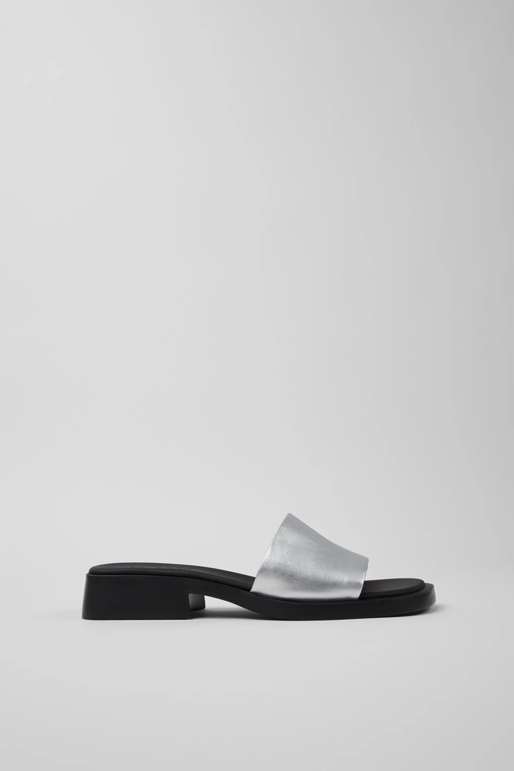 Dana Gray Leather Sandals for Women. - 1