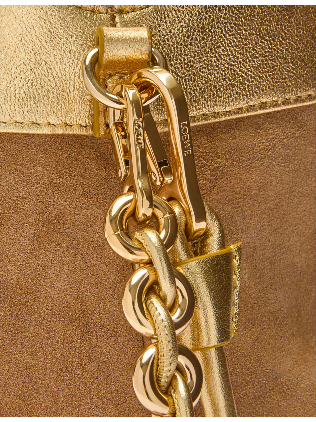 Flamenco Metallic Medium Leather Shoulder Bag - 7