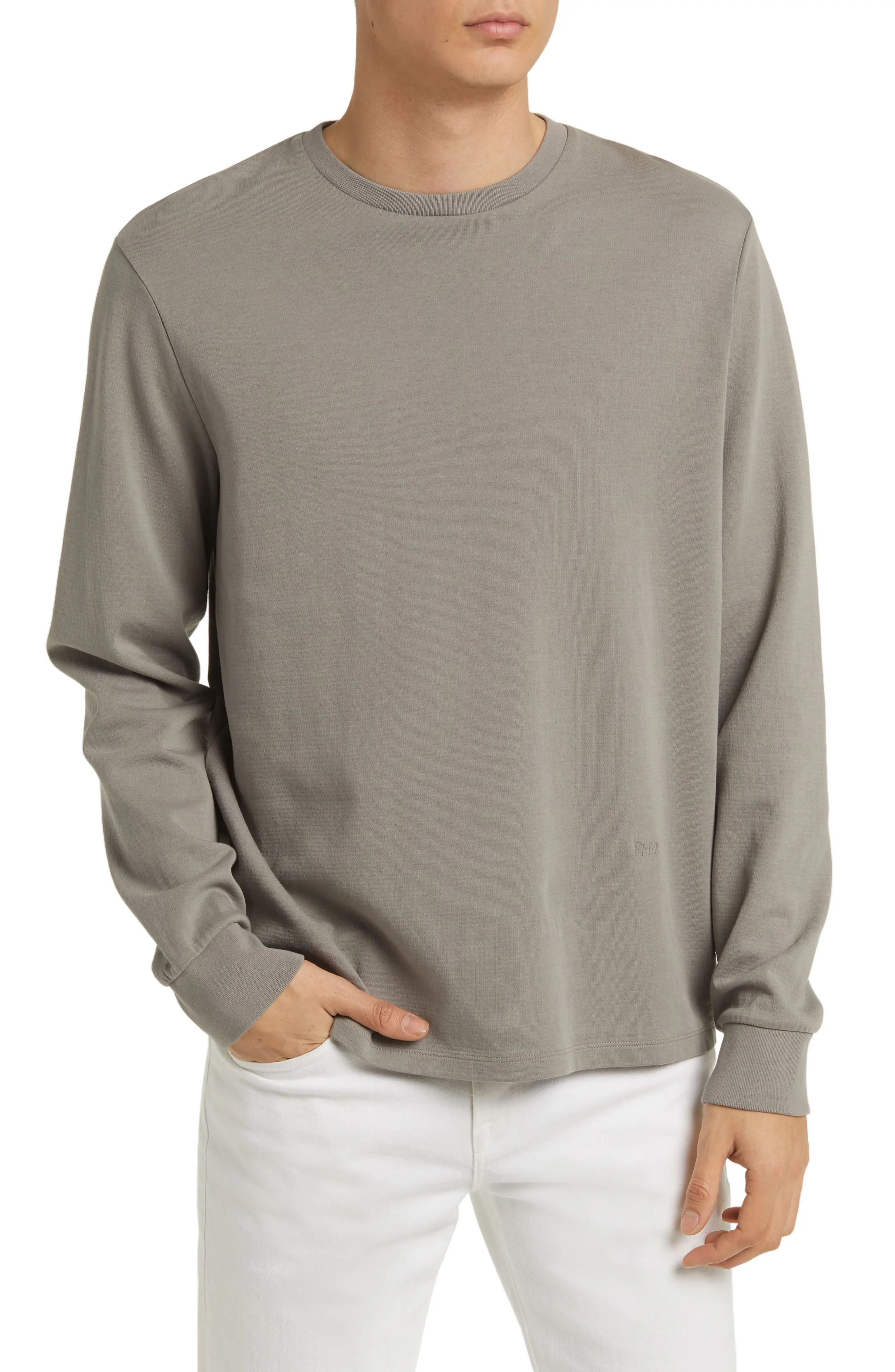Duo Fold Long Sleeve Cotton T-Shirt - 1