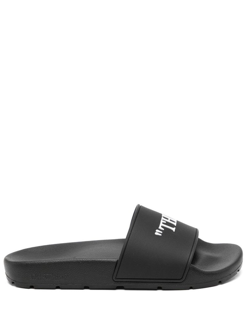 graphic-print flip flops 1