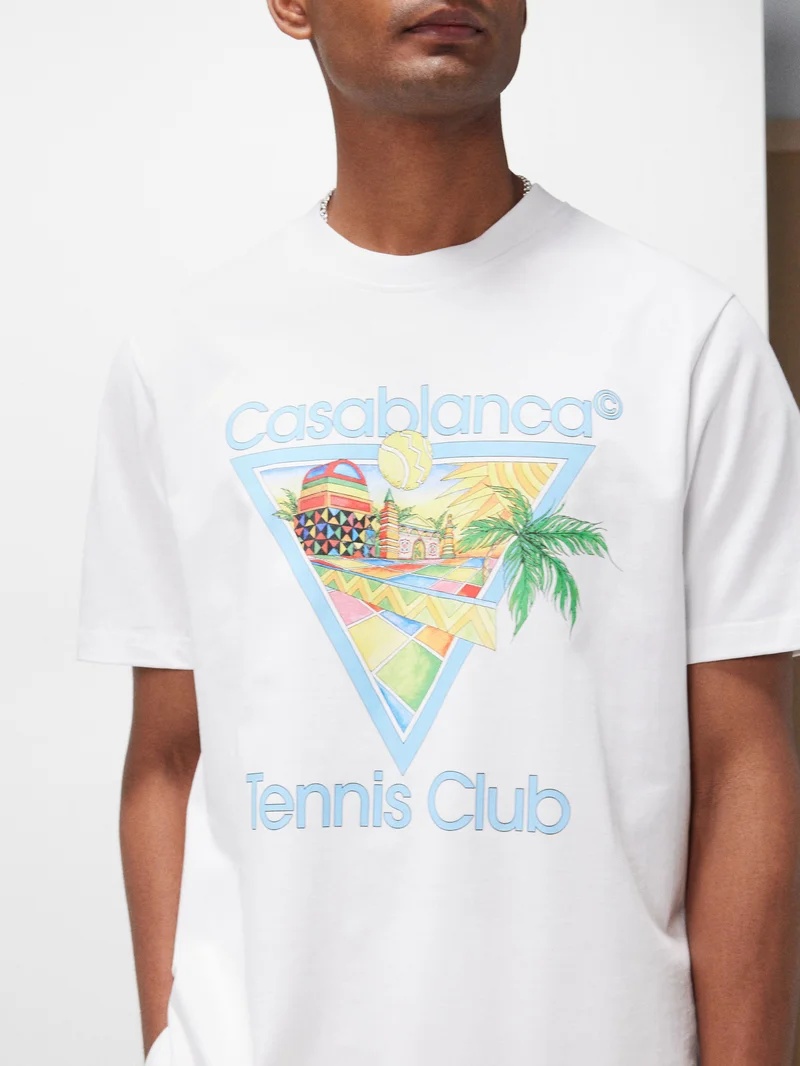 Cubism tennis club-print cotton T-shirt - 3