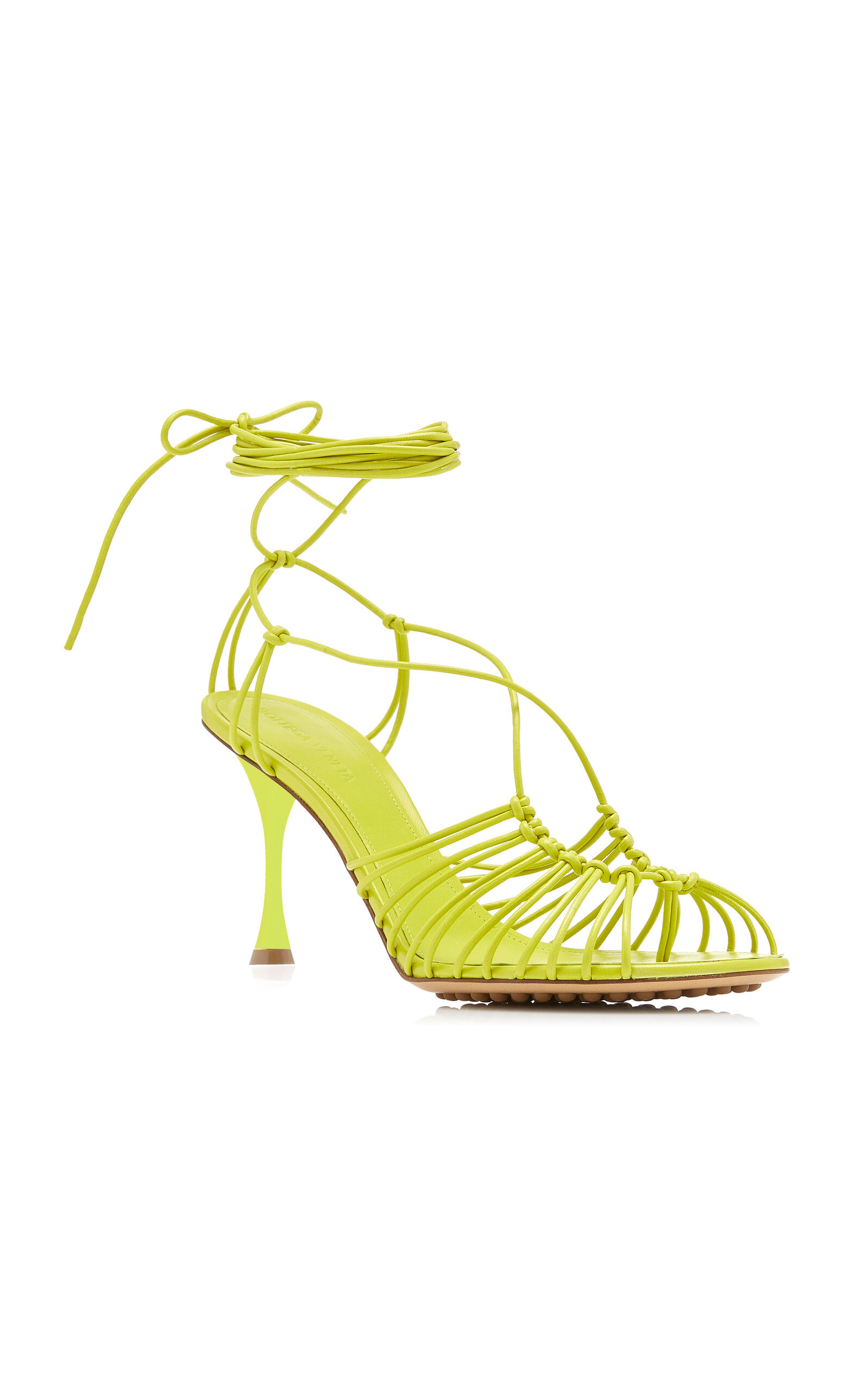 Dot Lace-Up Leather Sandals green - 4