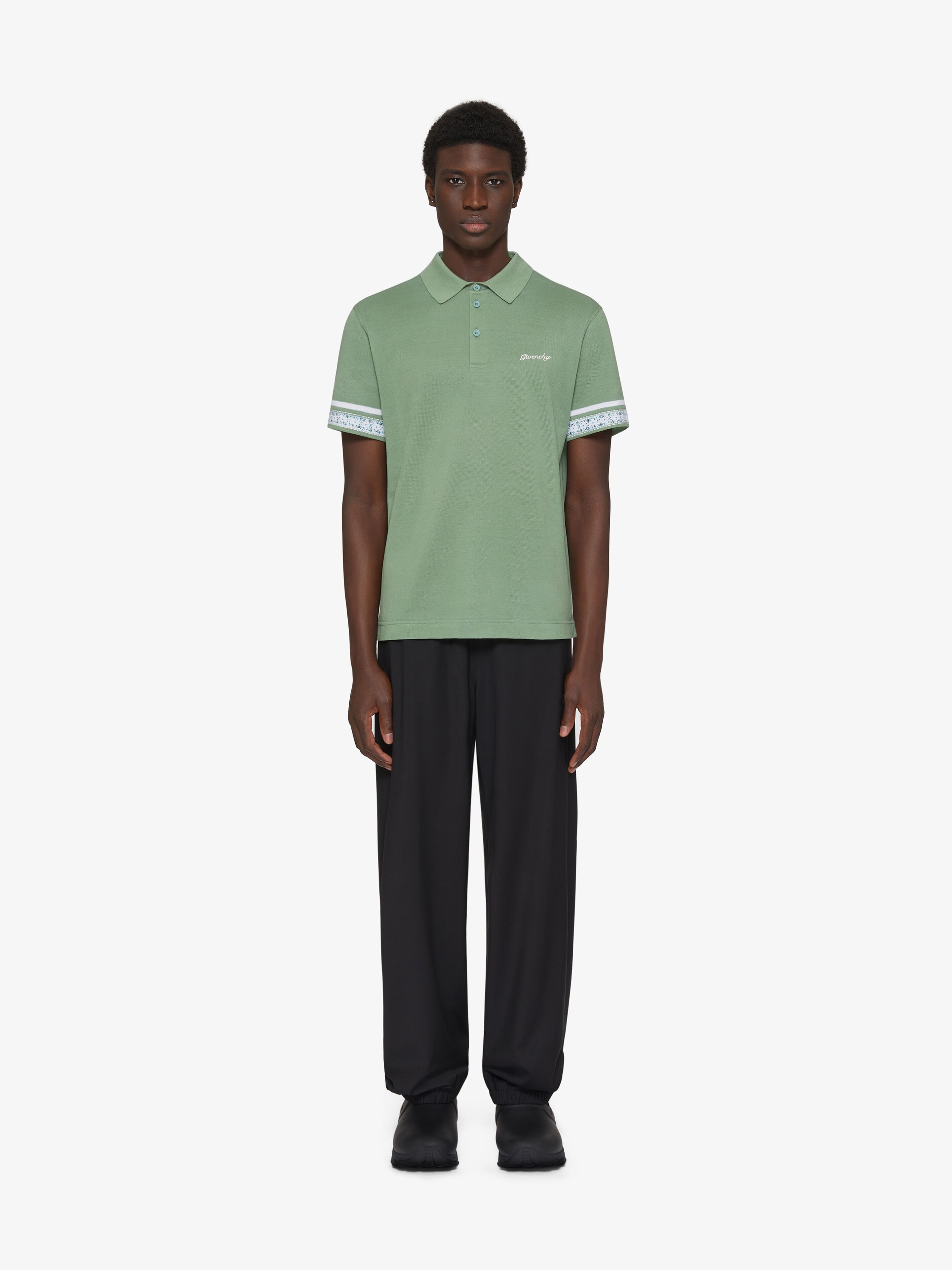 POLO IN COTTON WITH FLORAL DETAIL - 3