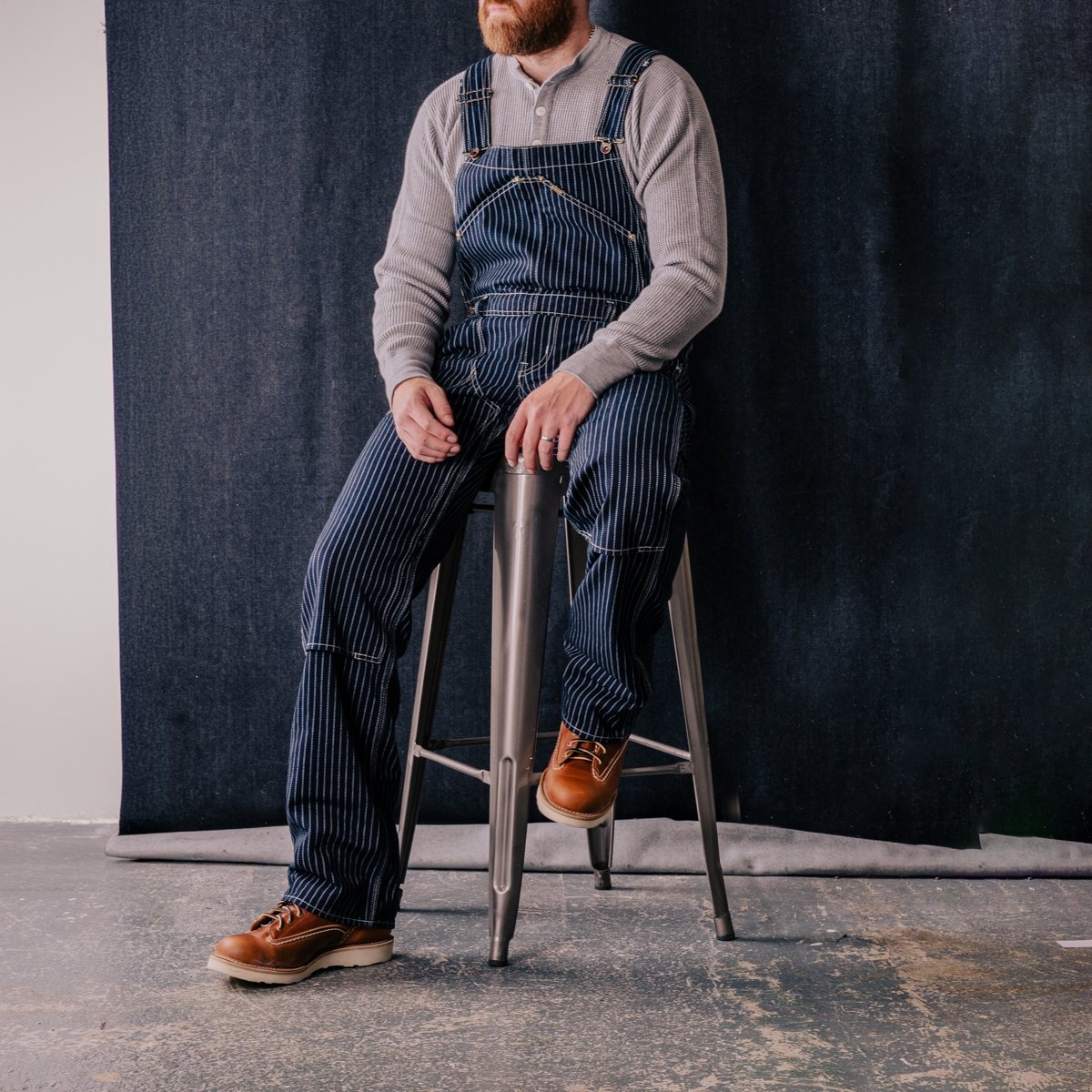 IH-819-IND 12oz Wabash Double Knee Overalls - Indigo - 4