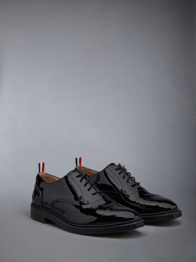 Thom Browne Soft Patent Raw Edge Goodyear Sole Cap Toe Oxford outlook