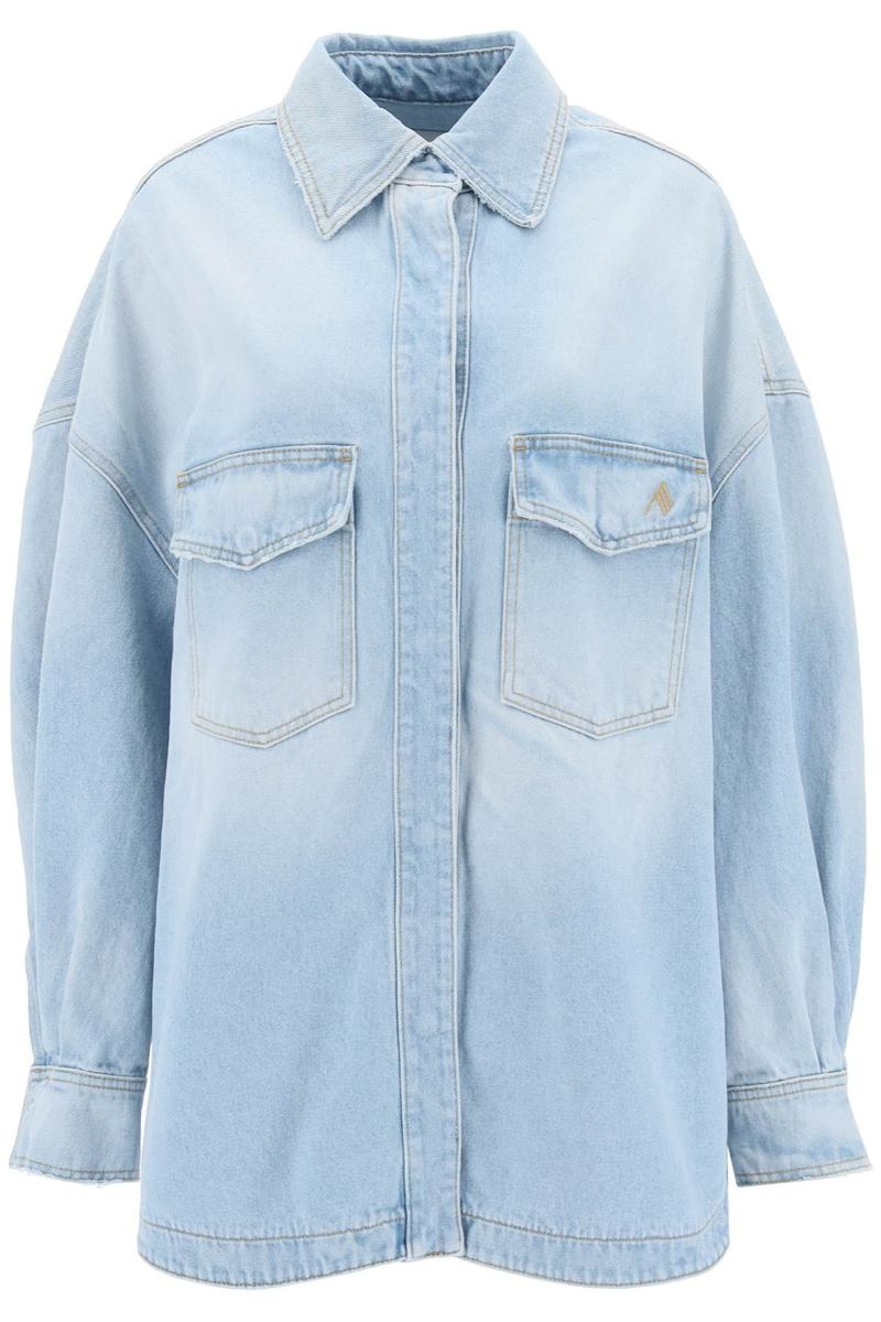 THE ATTICO OVERSIZED DENIM OVERSHIRT - 1