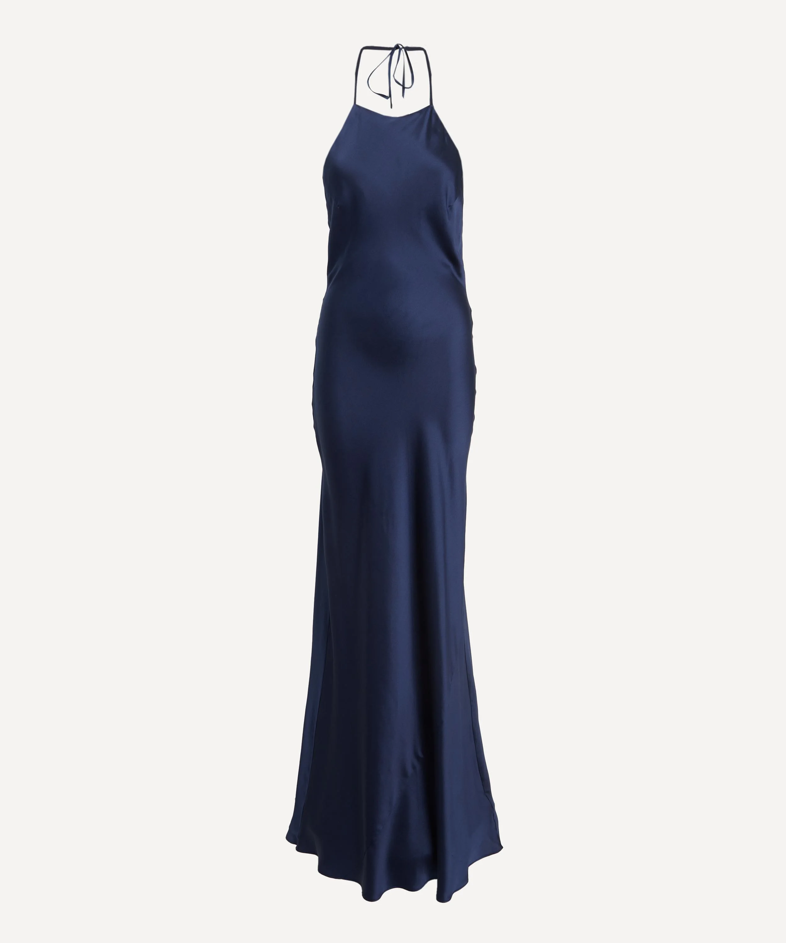 Jeanie Navy Silk Maxi Dress - 1