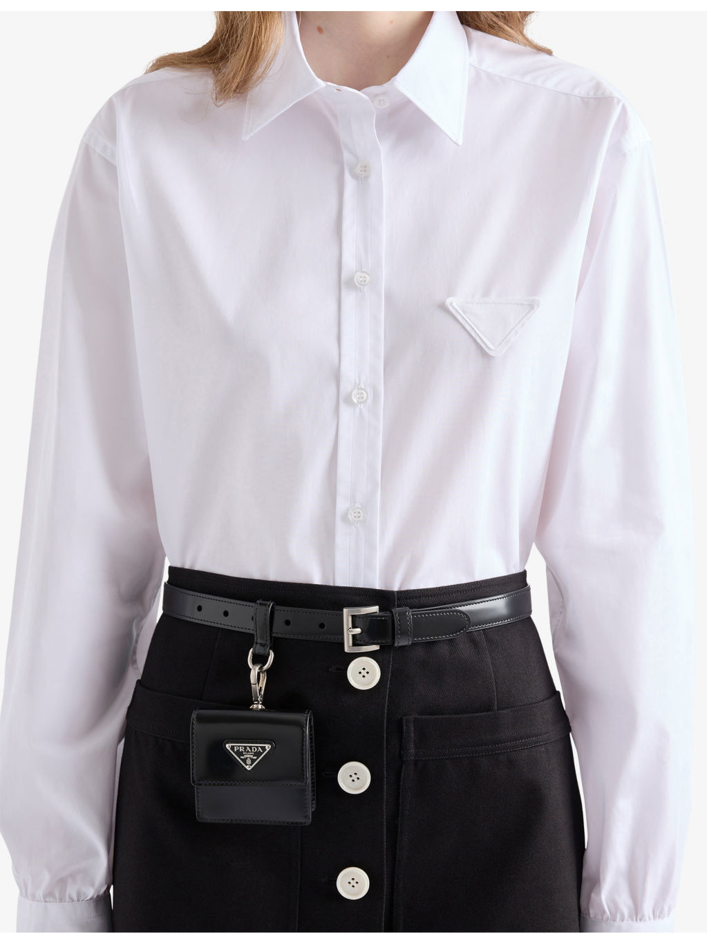 Triangle-Logo Oversized-Fit Cotton-Poplin Shirt - 3