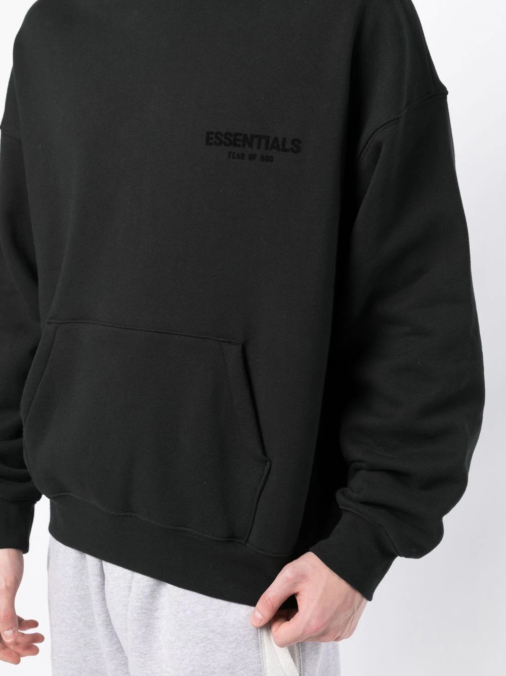 Essentials logo-print hoodie - 5