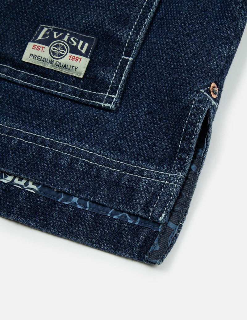 KAMON APPLIQUÉ EMBROIDERY LOOSE FIT DENIM KIMONO 11