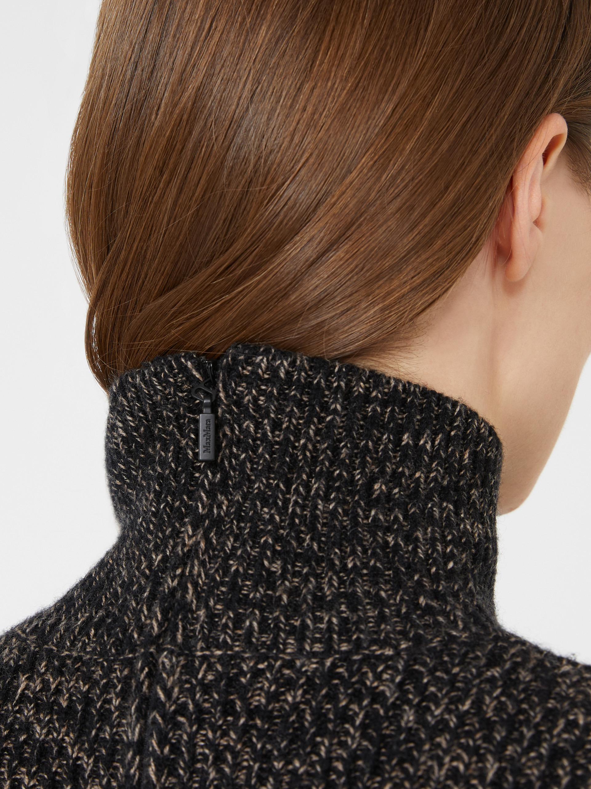 AZULENE1234 Wool and cashmere mouliné turtleneck - 5