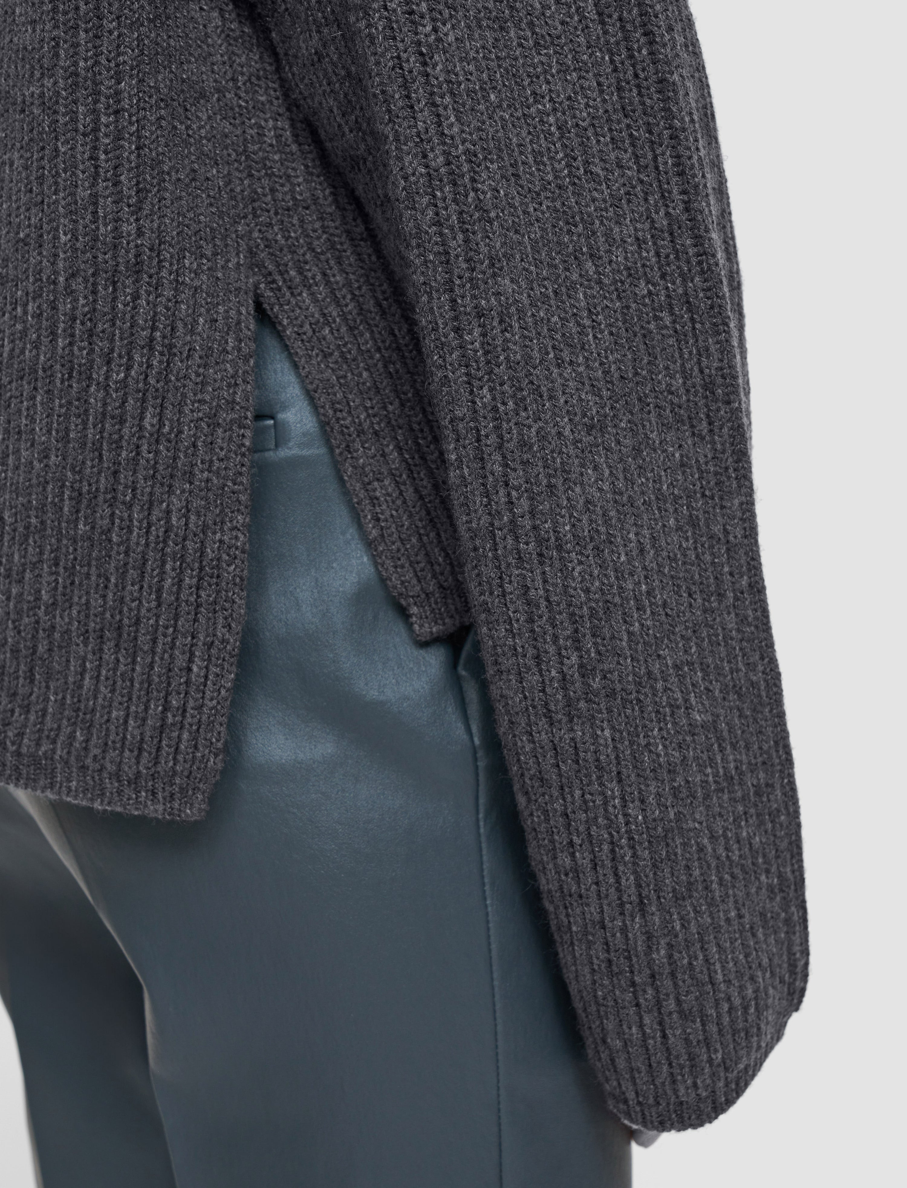 Light Cardigan Stitch High Neck Jumper - 6