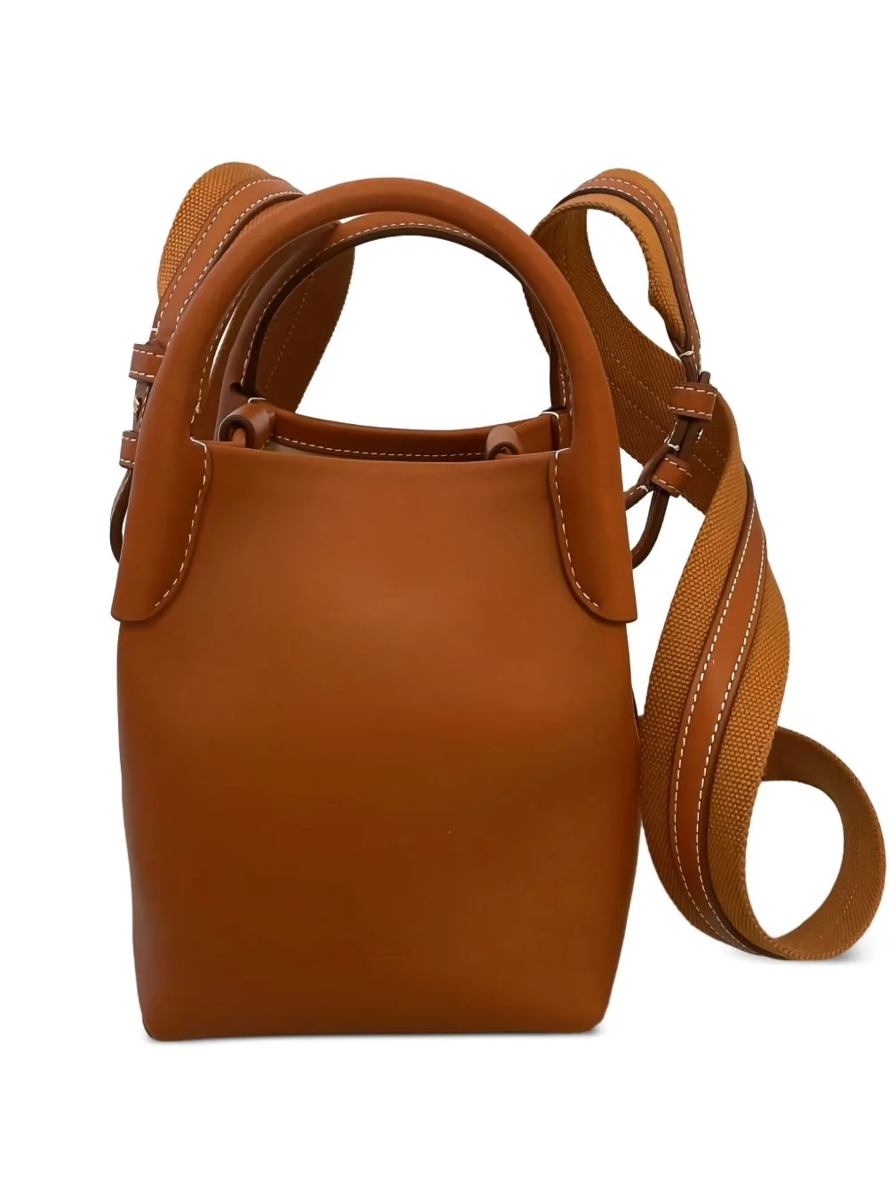 top-handle leather tote bag - 1