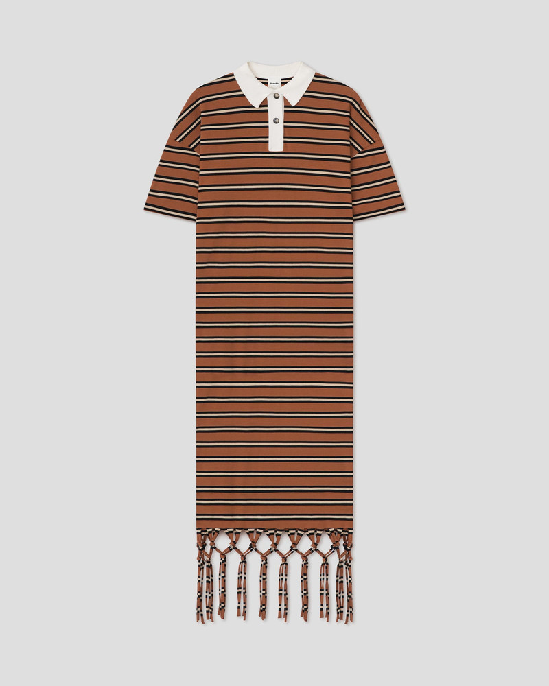 Fringed Polo Neck Maxi Dress 1