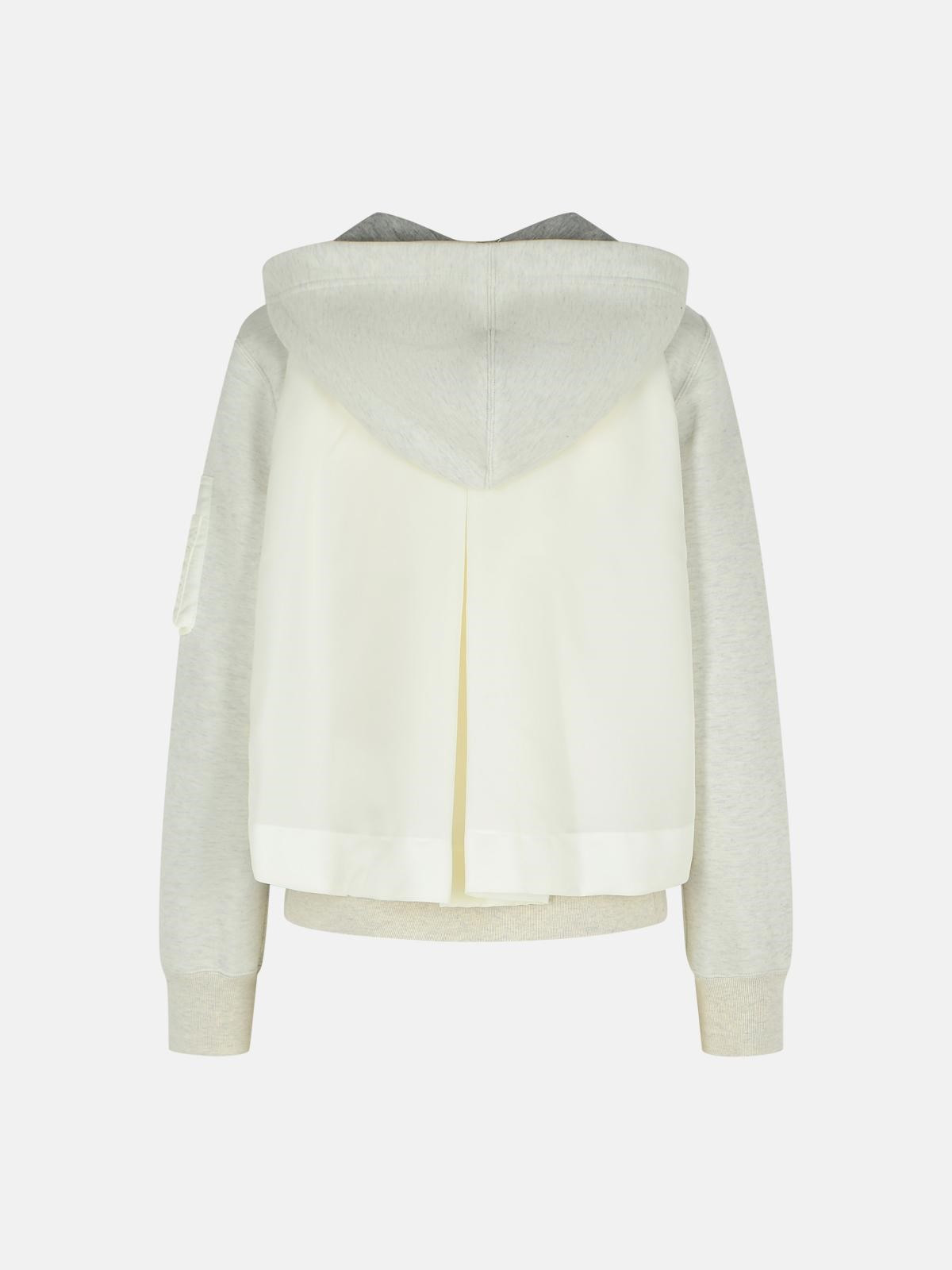 GREY COTTON BLEND SWEATSHIRT - 3