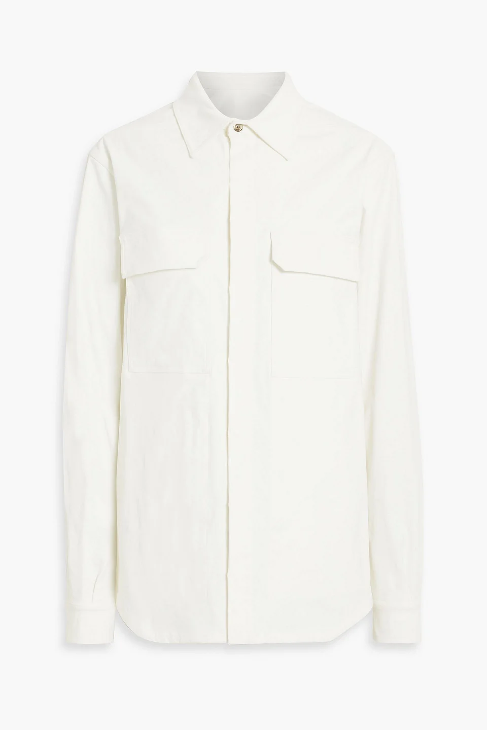 Strap-detailed stretch-drill jacket - 1