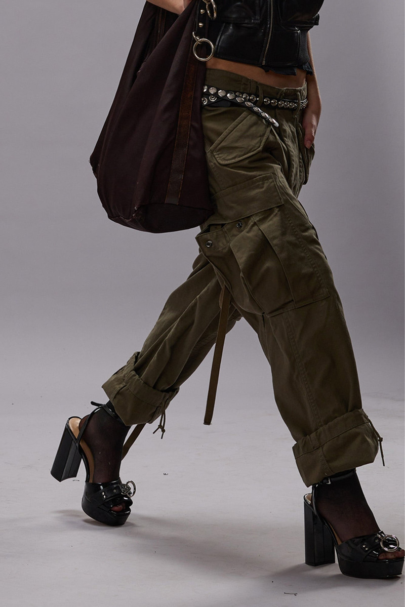 R13 CROPPED CARGO - VINTAGE OLIVE DRAB - R13 outlook