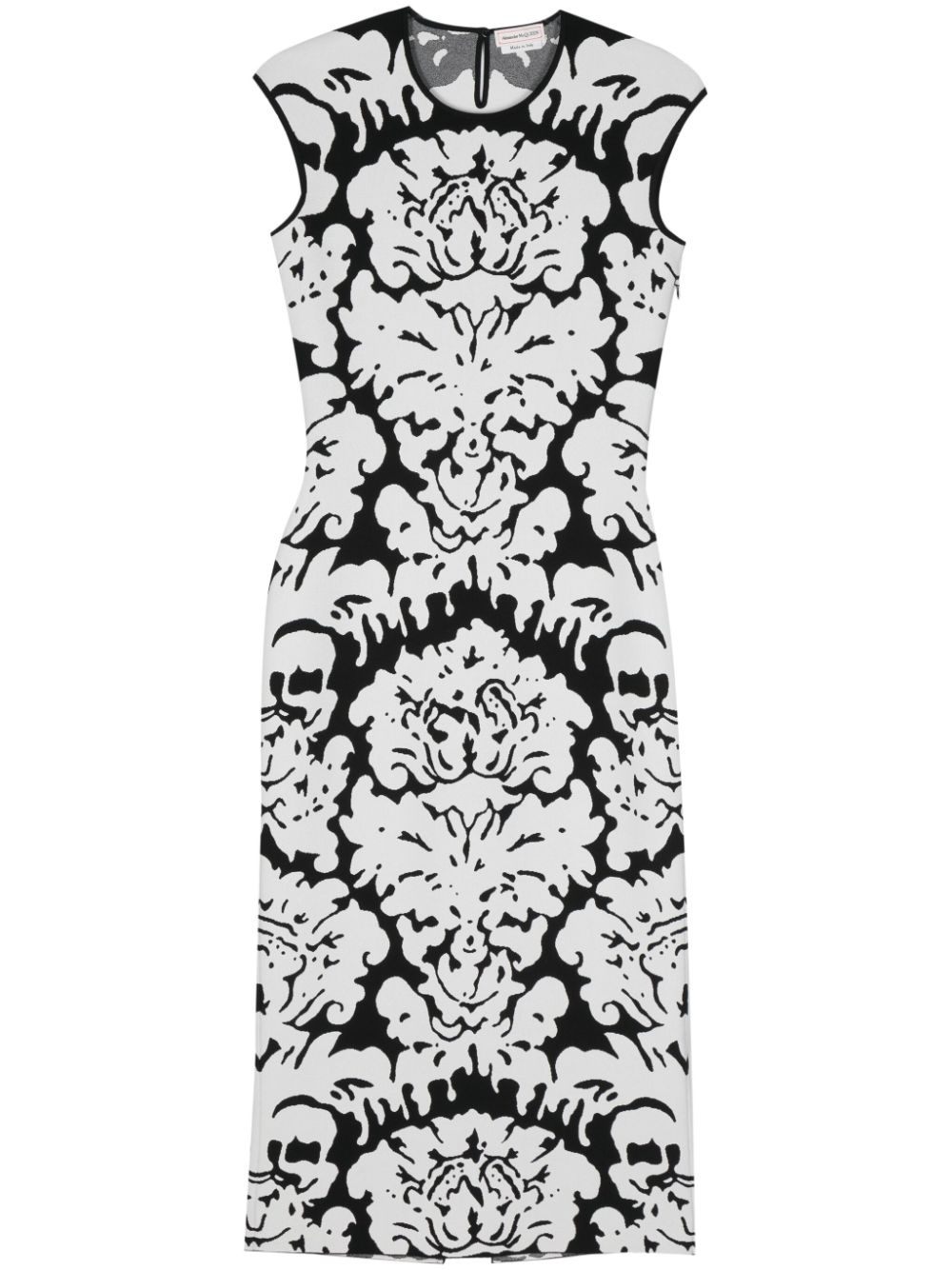 Damask intarsia-knit midi dress - 1