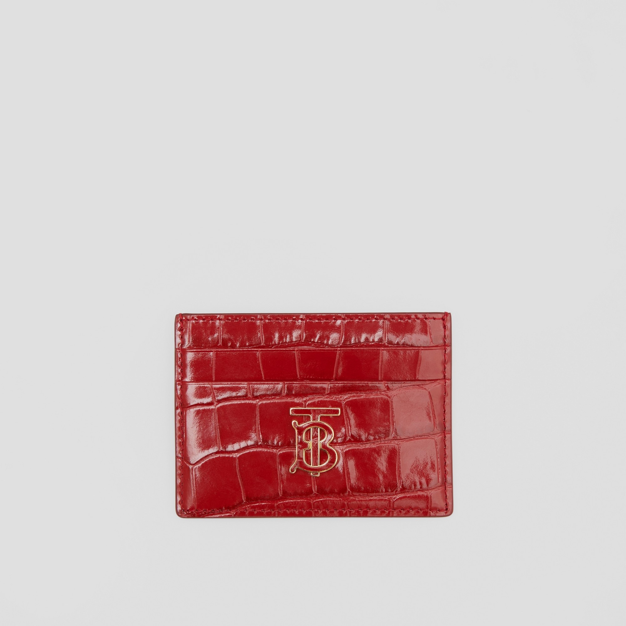 Embossed Leather TB Card Case - 1