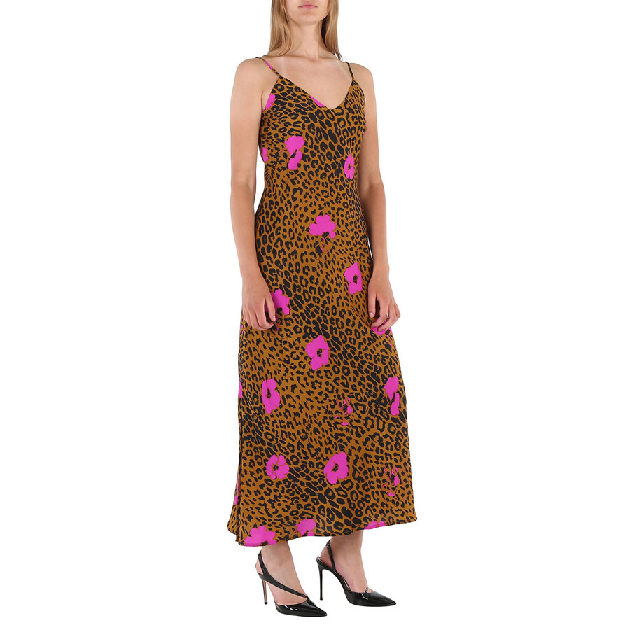 Essentiel Ladies Shelly Leopard Print Slip Midi Dress - 5