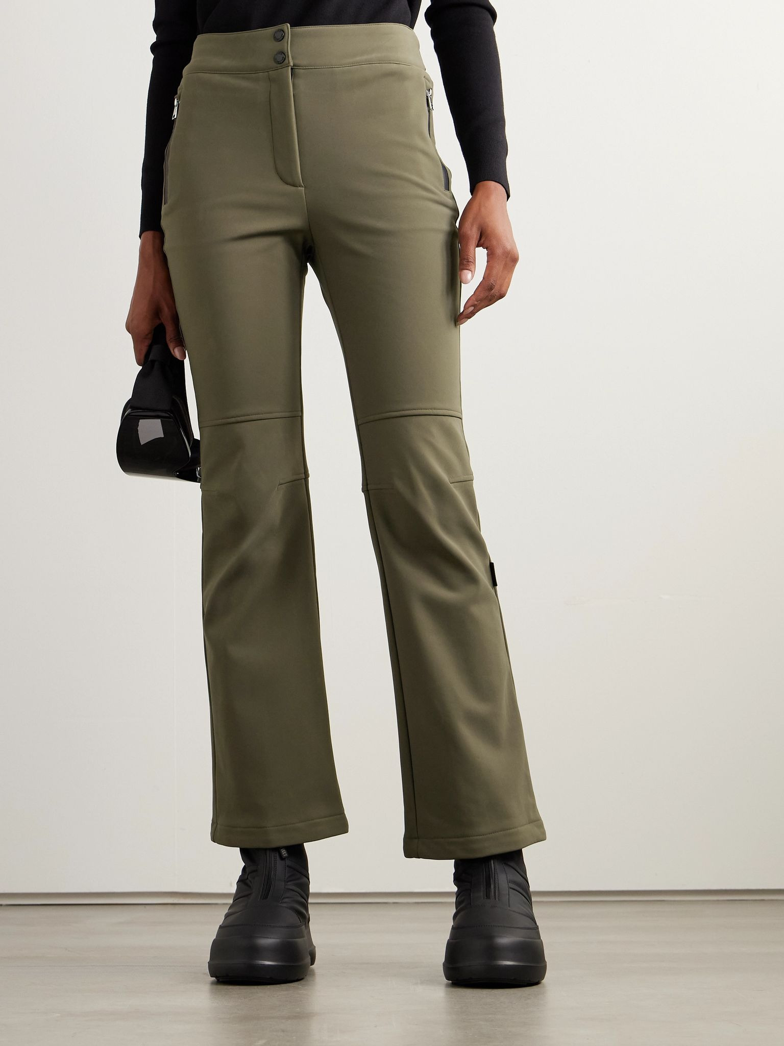 Shell flared ski pants Light brown - 3