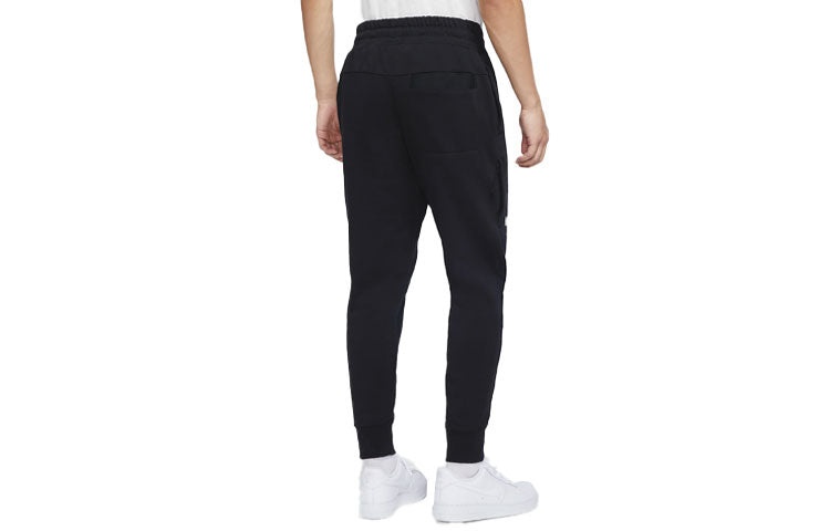 Nike Air Casual Fleece Lacing Splicing Pants Black DJ0461-010 - 2