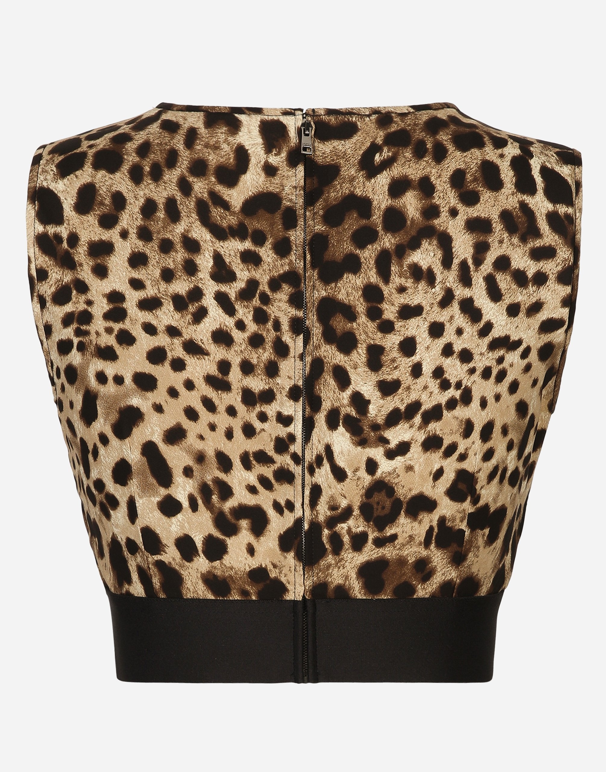 Leopard-print charmeuse top - 5